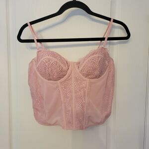 Garage Blush Lace Bustier Top